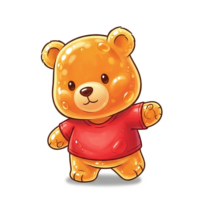 Russian Jelly Bear - Cheerful and Adorable Cartoon Character