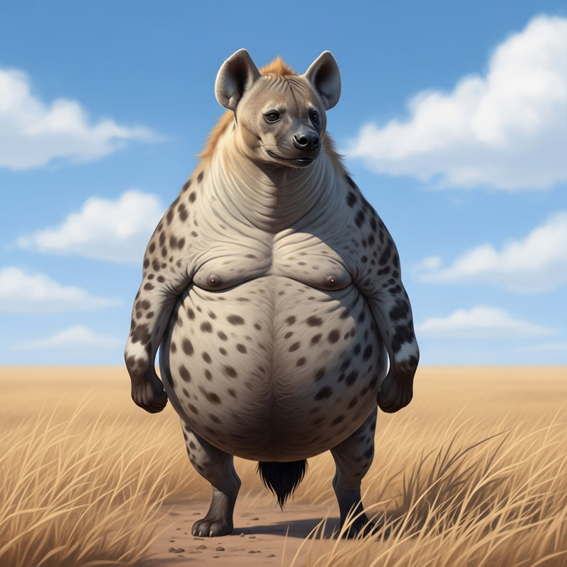 Majestic Full-Figured Hyena with Enormous Belly Majestic Full-Figured Hyena with Enormous Belly
