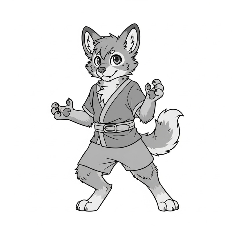 Cute Furry Fursona Kemono Style Profile Picture Icon