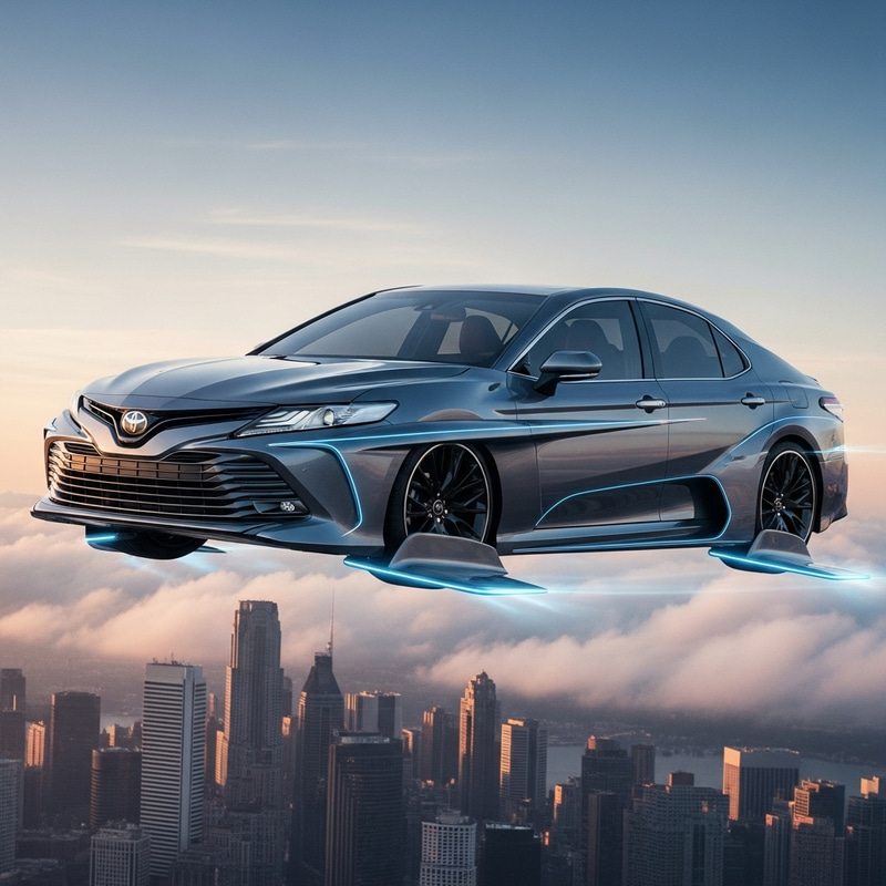 Flying Toyota Camry 2050: Futuristic Sedan Design Flying Toyota Camry 2050: Futuristic Sedan Design