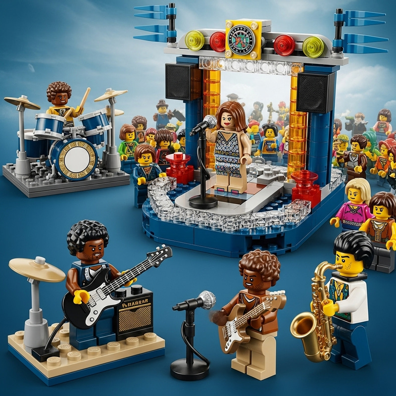 Colorful Lego Sets Recreating Proud Mary Concert Scene Colorful Lego Sets Recreating Proud Mary Concert Scene
