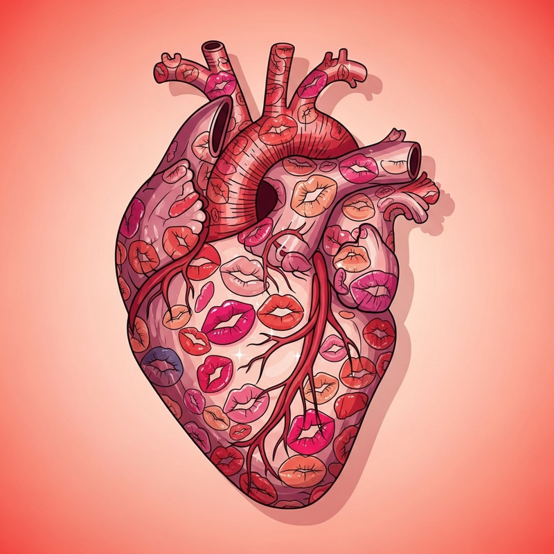 Heart in Kisses Illustration Heart in Kisses Illustration
