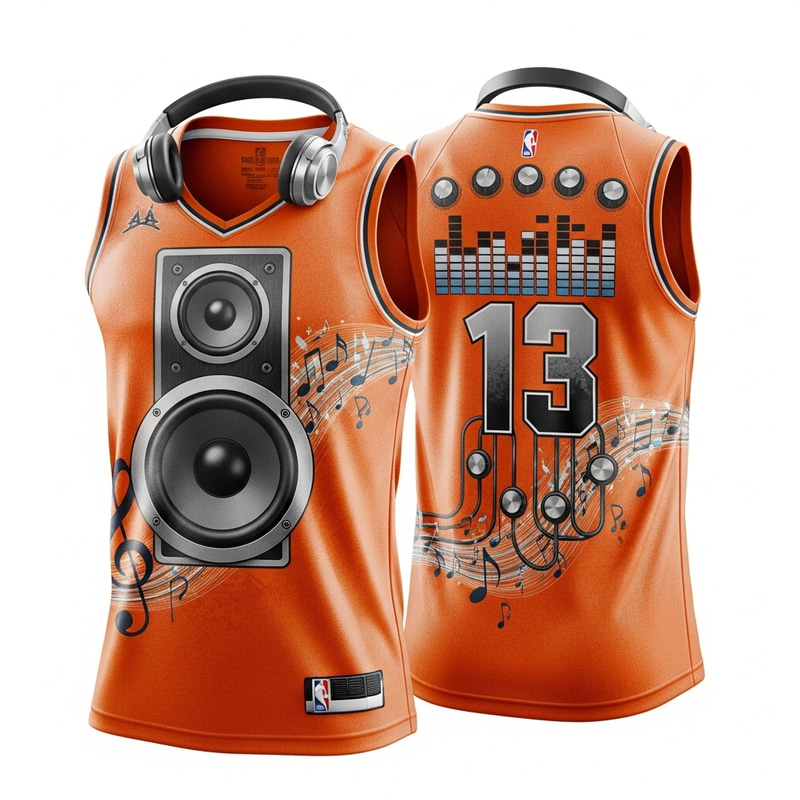 Custom Basketball Jersey with Sound System Design