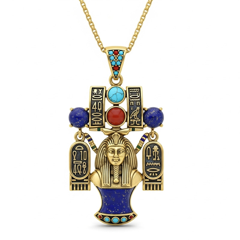 Elegant Egyptian Pendant - Luxurious Gold Design Elegant Egyptian Pendant - Luxurious Gold Design