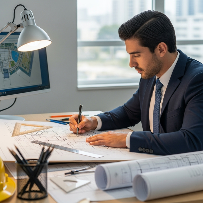 Hispanic Architect Engineer: Blueprint Details & City-Building Plans Hispanic Architect Engineer: Blueprint Details & City-Building Plans