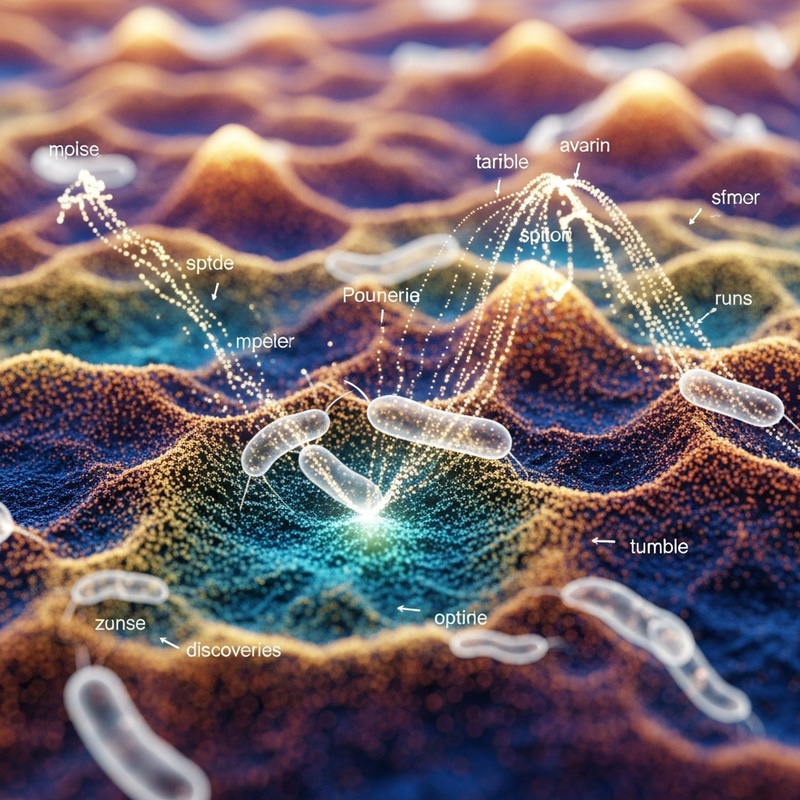 Hybrid PSO BFO Algorithm Visualization - Optimal Solutions Interacting