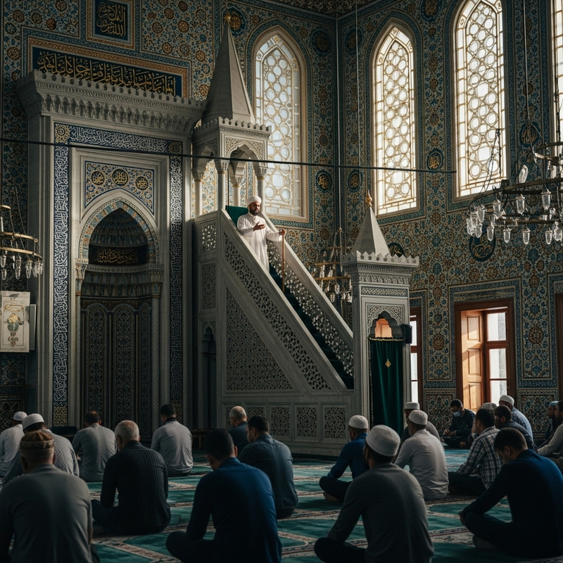 Mosque Sermon: Spiritual Gathering at Islamic Center Mosque Sermon: Spiritual Gathering at Islamic Center