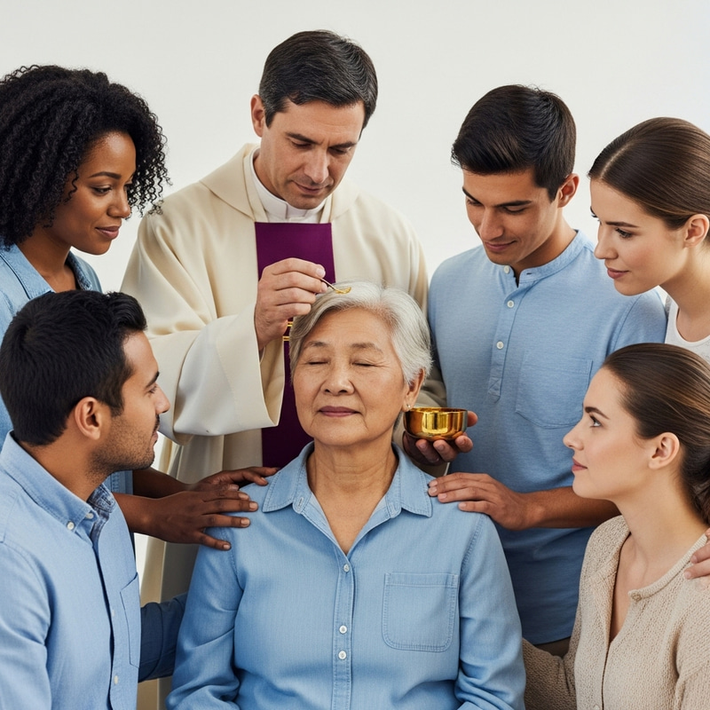 Sacrament of Anointing of the Sick Ceremony | Peaceful Healing Scene Sacrament of Anointing of the Sick Ceremony | Peaceful Healing Scene