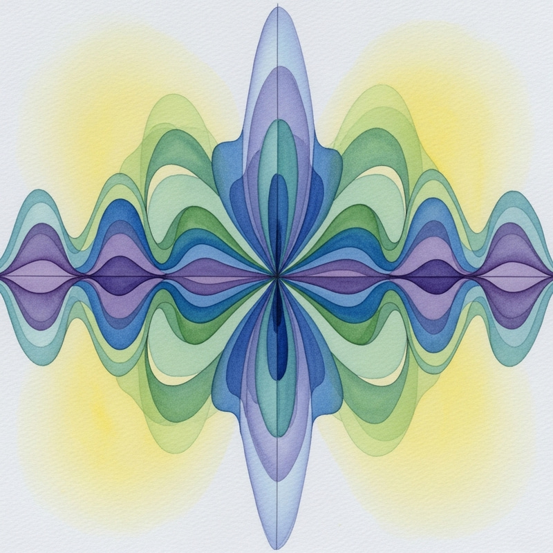 Abstract Sound Waves Watercolor Art Abstract Sound Waves Watercolor Art