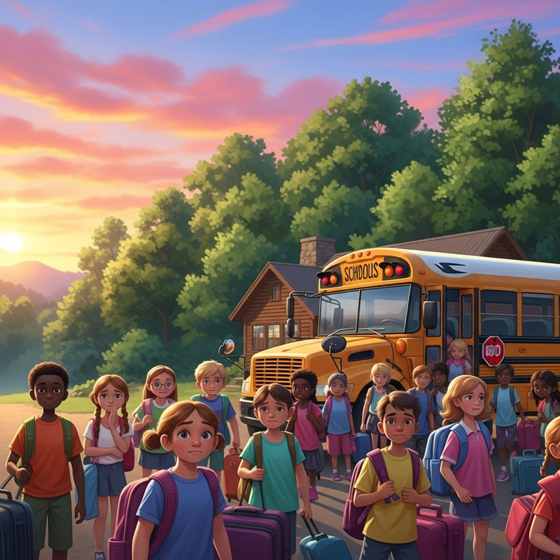 Lush Sunrise Bus Pick-up: Summer Camp Memories Lush Sunrise Bus Pick-up: Summer Camp Memories