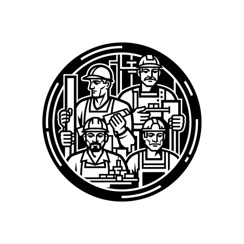Russian Constructivist Builders Logo Design