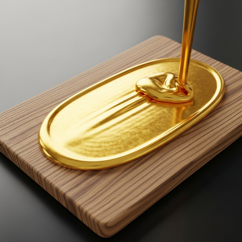 Wooden Board Coated with Molten Gold | Captivating Contrast