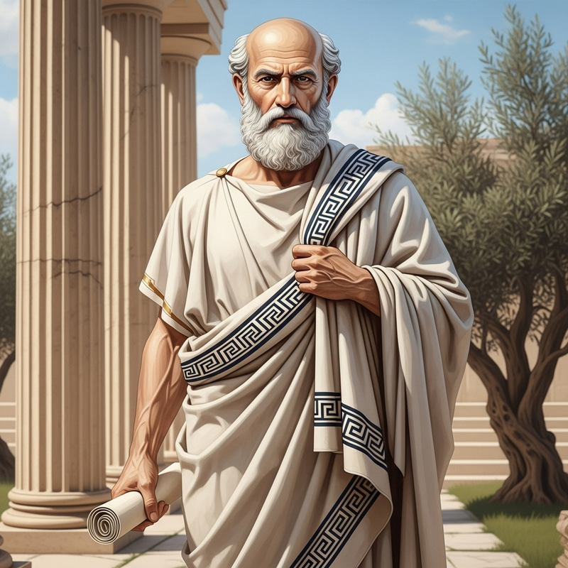 Philosopher Holding Constitution in Ancient Greece Philosopher Holding Constitution in Ancient Greece