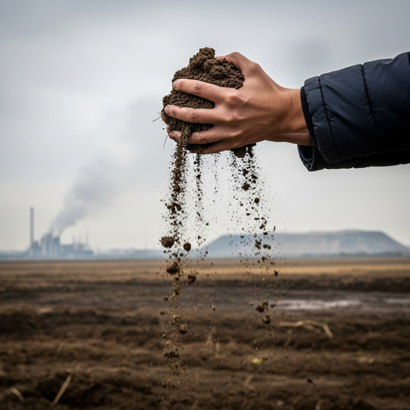 Human Impact on Soil: Illustrative Image