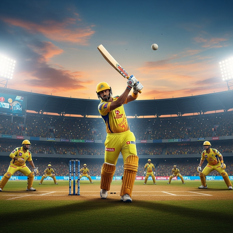 Exciting 2024 Fictional Cricket Match: Chennai Super Kings in Action