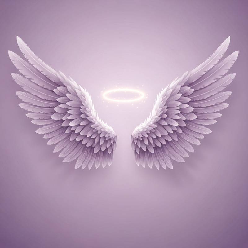 Angel Wings & Bright Halo 3D - Ethereal Card Template Angel Wings & Bright Halo 3D - Ethereal Card Template