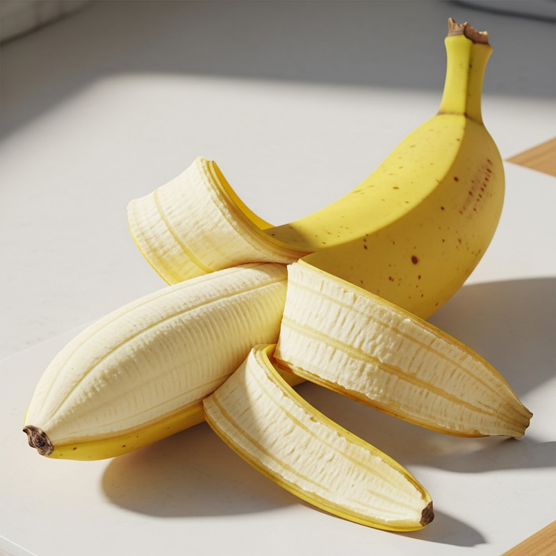 Vibrant Ripe Banana - Detailed Texture and Curve Vibrant Ripe Banana - Detailed Texture and Curve