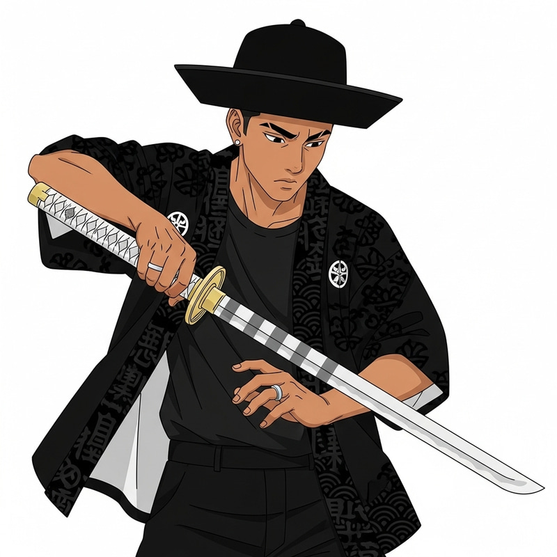 Anime-Inspired South Asian Warrior Art