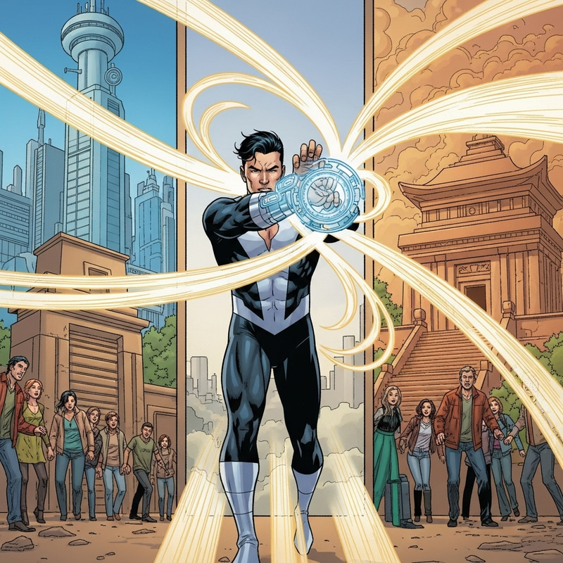 Time Travel Superhero Comic Scene | Asian Heroic Action Time Travel Superhero Comic Scene | Asian Heroic Action