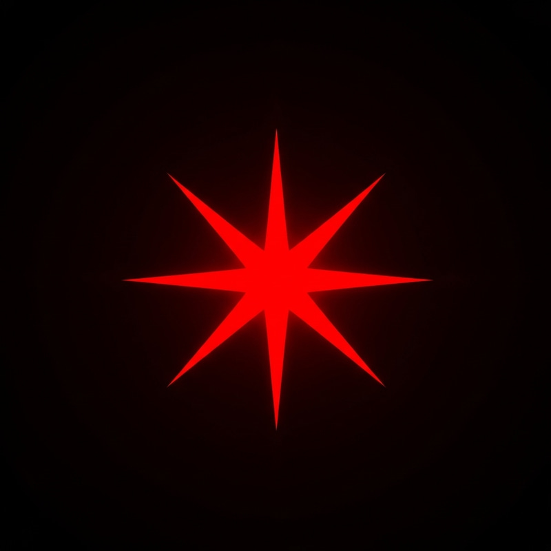 Bright Red Star on Dark Background | Symbol of Perseverance Bright Red Star on Dark Background | Symbol of Perseverance