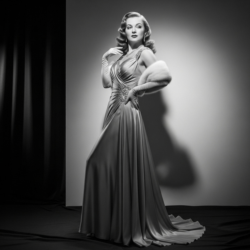 Glamorous Hollywood Woman | Elegant Black and White Photoshoot