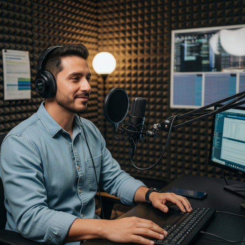 Passionate Male Podcaster | 40 Years Old | Studio Audio Work