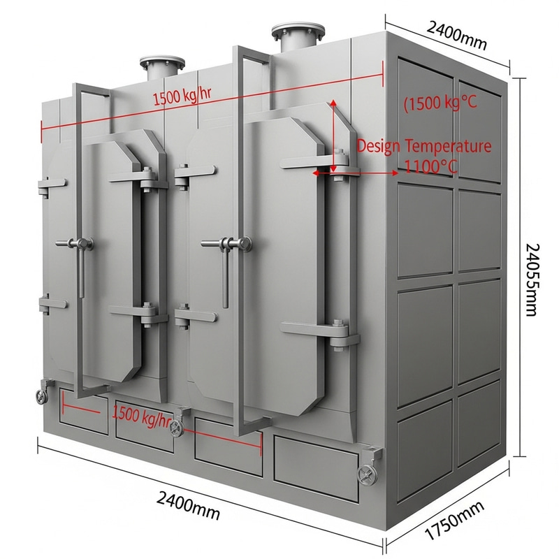 Robust Double Chamber Oil Heating Furnace | 1500 kg/hr Capacity