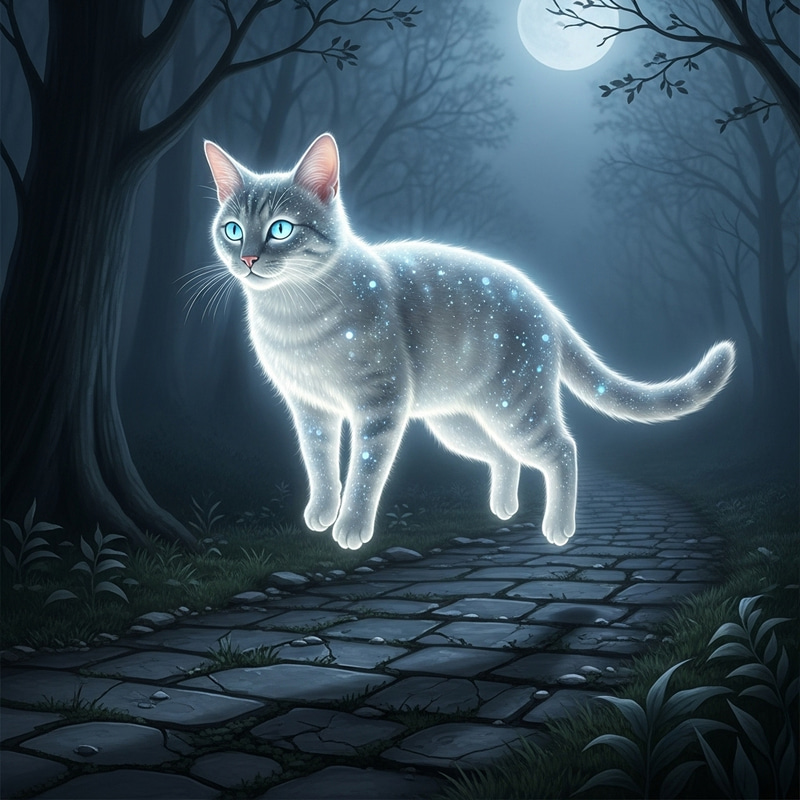 Ethereal Ghost Cat: Enigmatic Feline Beauty Ethereal Ghost Cat: Enigmatic Feline Beauty