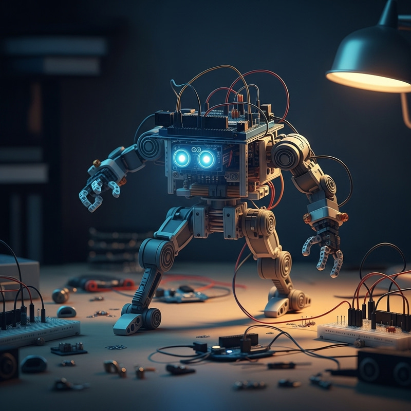 Arduino-Powered Robot with LED Eyes