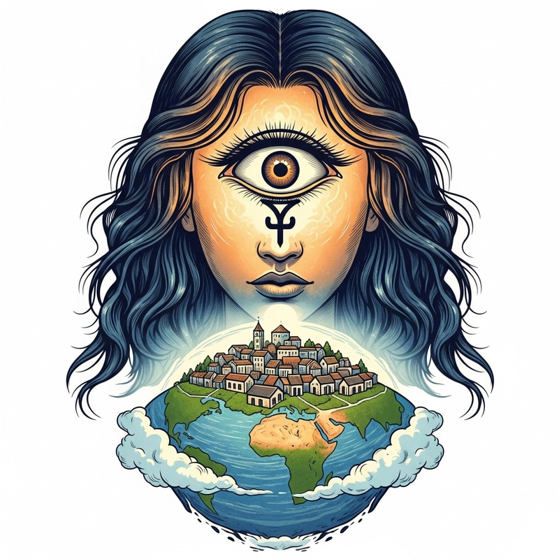 Divine Presence Overseeing Town with Thermonuclear Eye Divine Presence Overseeing Town with Thermonuclear Eye