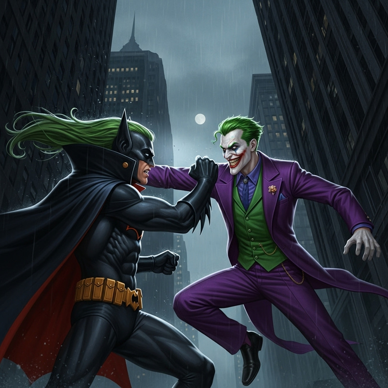 Superhero Victor Battles Dagestani Joker in Urban Showdown