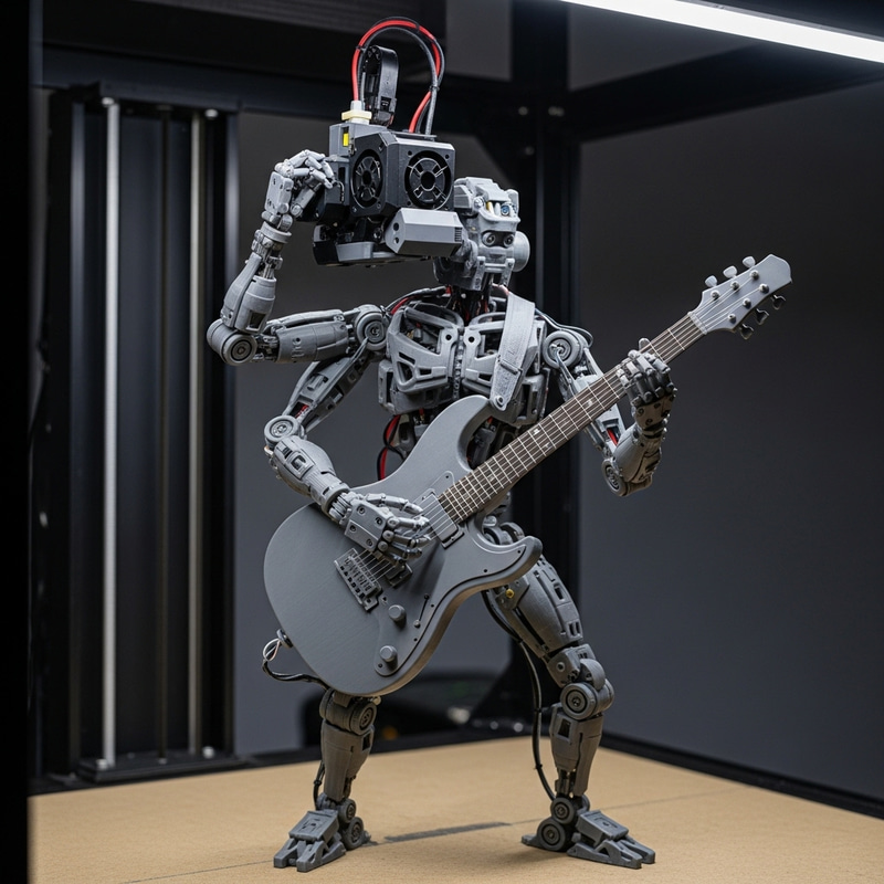 3D Printer Creating Guitar-Playing Robot | Mechanical Limbs 3D Printer Creating Guitar-Playing Robot | Mechanical Limbs