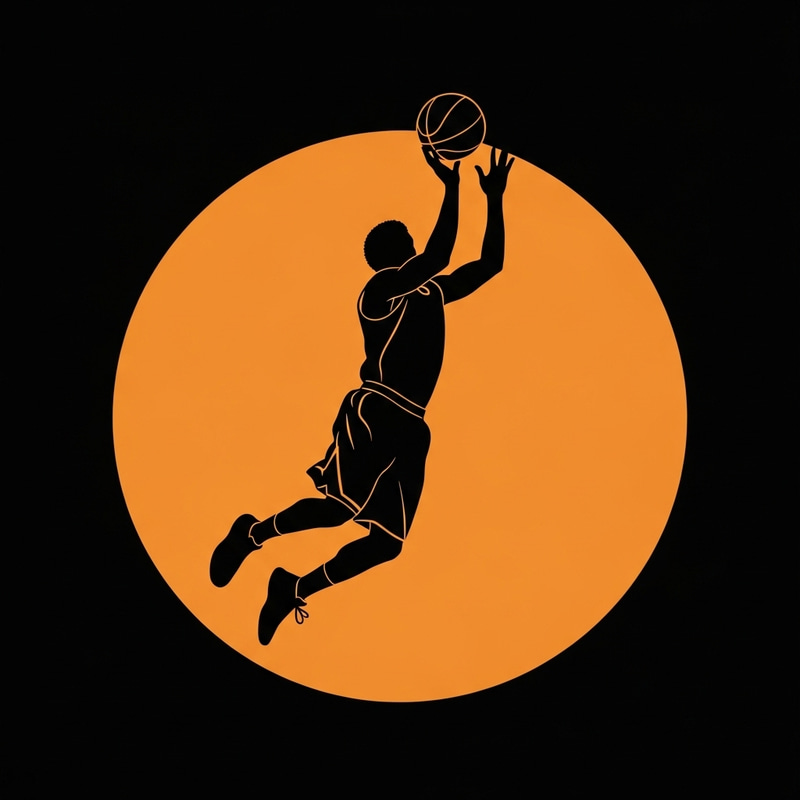 Dynamic Basketball Player Silhouette | High-Speed Sports Photography Dynamic Basketball Player Silhouette | High-Speed Sports Photography