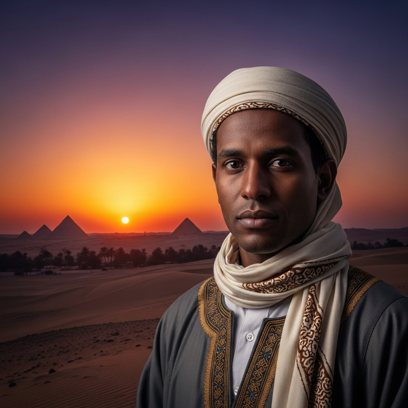Egyptian Male in Cultural Landscape Egyptian Male in Cultural Landscape