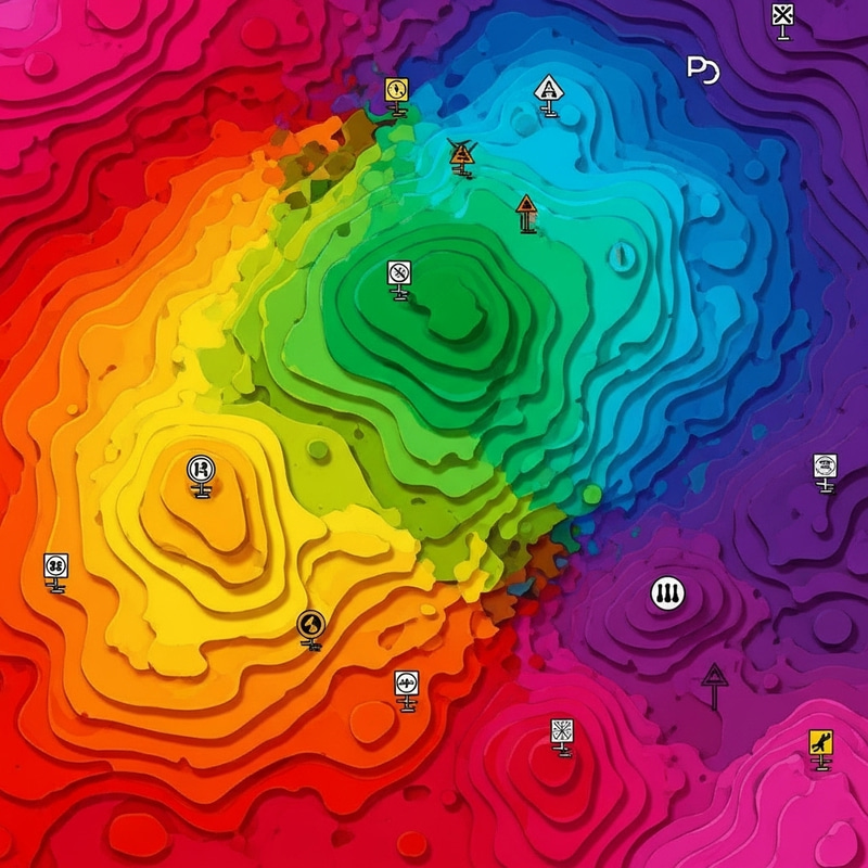 Abstract Crime Map Art: Colorful Crime Representation Abstract Crime Map Art: Colorful Crime Representation