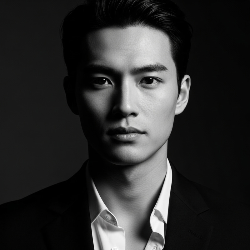 Dramatic High-Contrast Black and White Portrait Photography Dramatic High-Contrast Black and White Portrait Photography