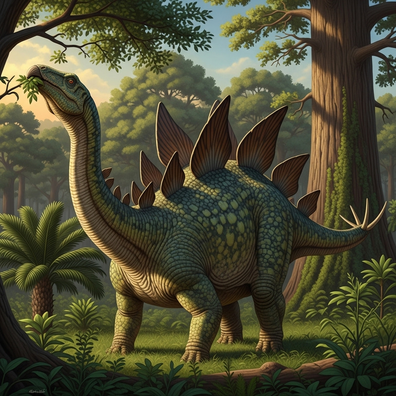 Majestic Dinosaur in Prehistoric Paradise