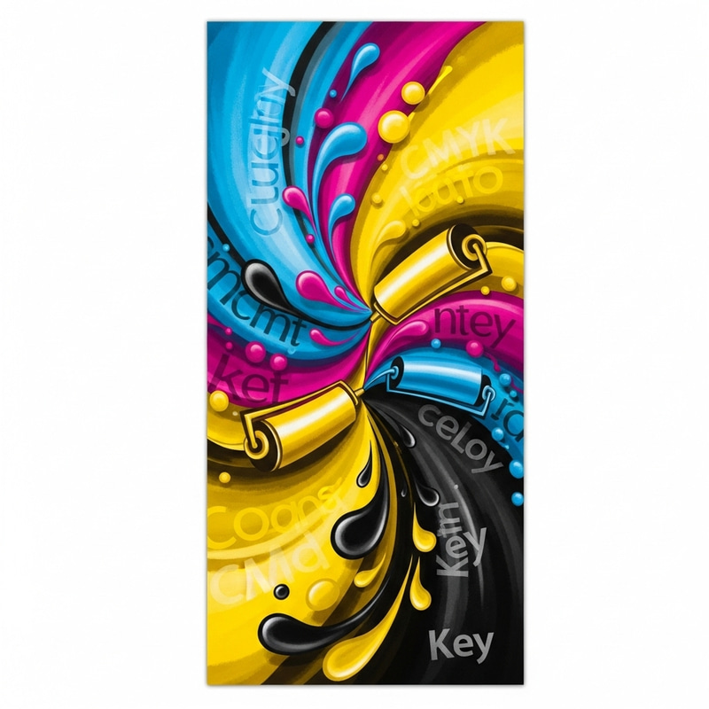 CMYK Glass Decal Artwork for Printing Company