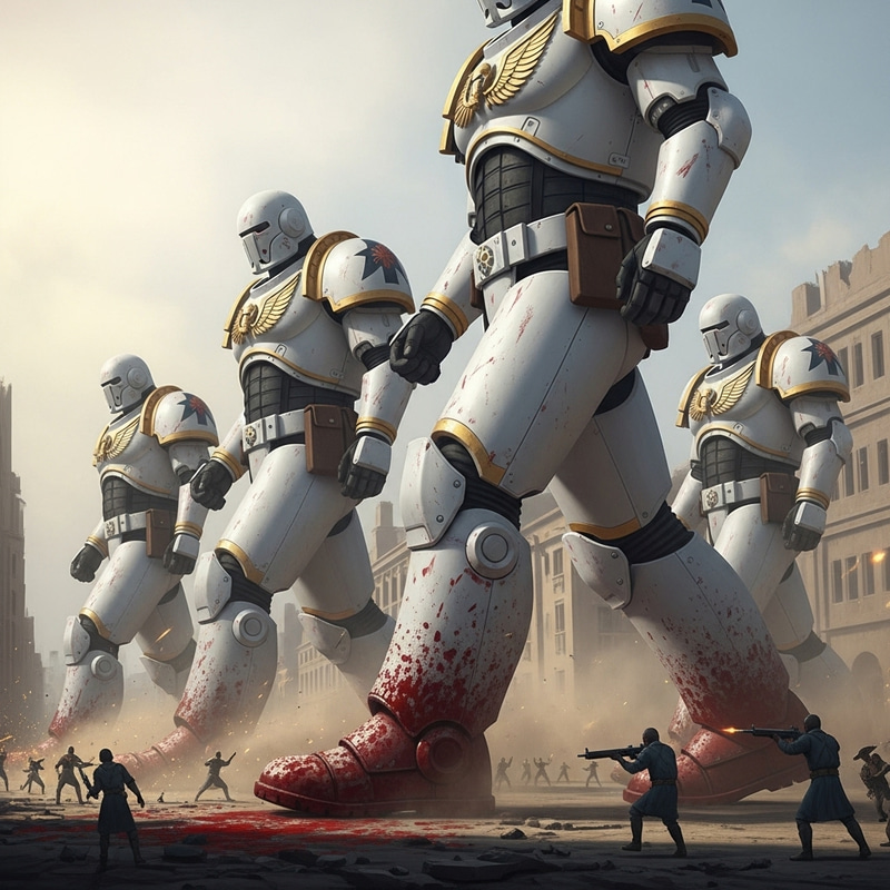 Epic Battle: Stormtroopers Overlook War-Torn City