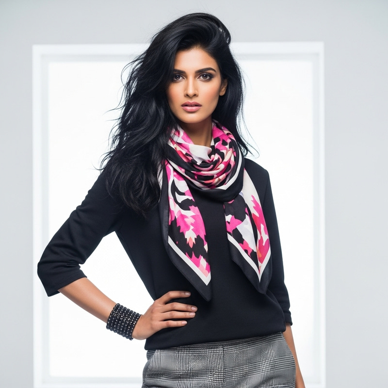 Tall South Asian Fashion Model with Dramatic Presence