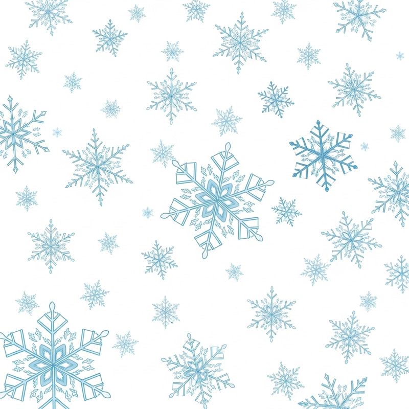 Intricately Designed Snowflakes - Vector Image on White Background Intricately Designed Snowflakes - Vector Image on White Background