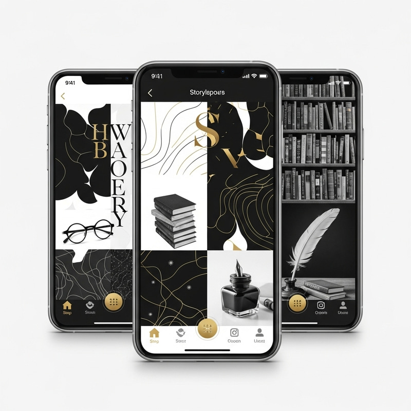 Elegant Black and Gold Wallpaper for Story Reading App Elegant Black and Gold Wallpaper for Story Reading App