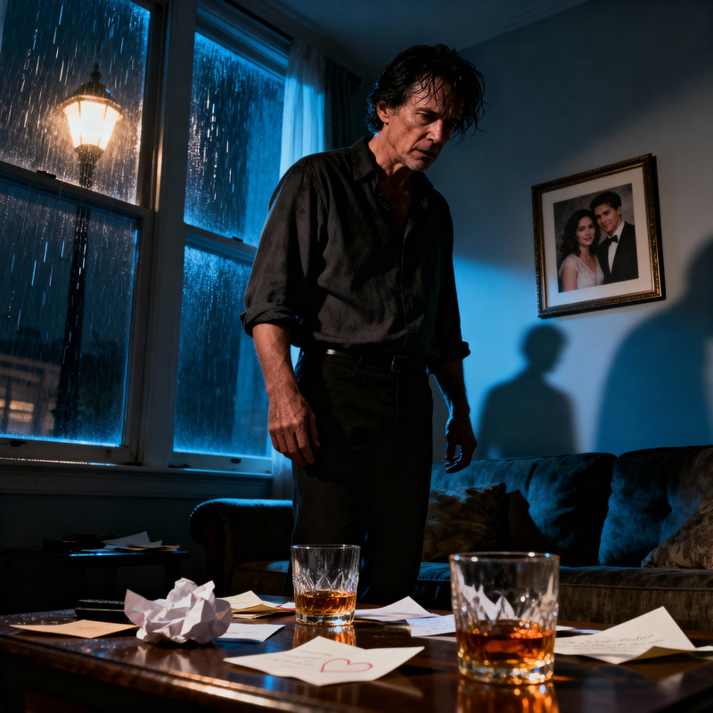 Dramatic Scene: Cheating Husband in Urban Apartment Dramatic Scene: Cheating Husband in Urban Apartment