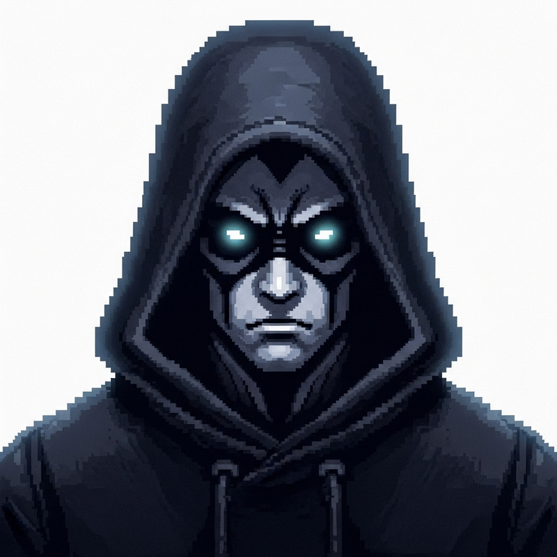 Captivating Gaster Undertale 8-Bit Art