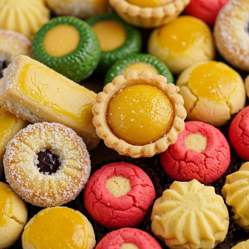 Exquisite Traditional Malaysian Cookies - Capturing Vibrant Colors & Intricate Textures