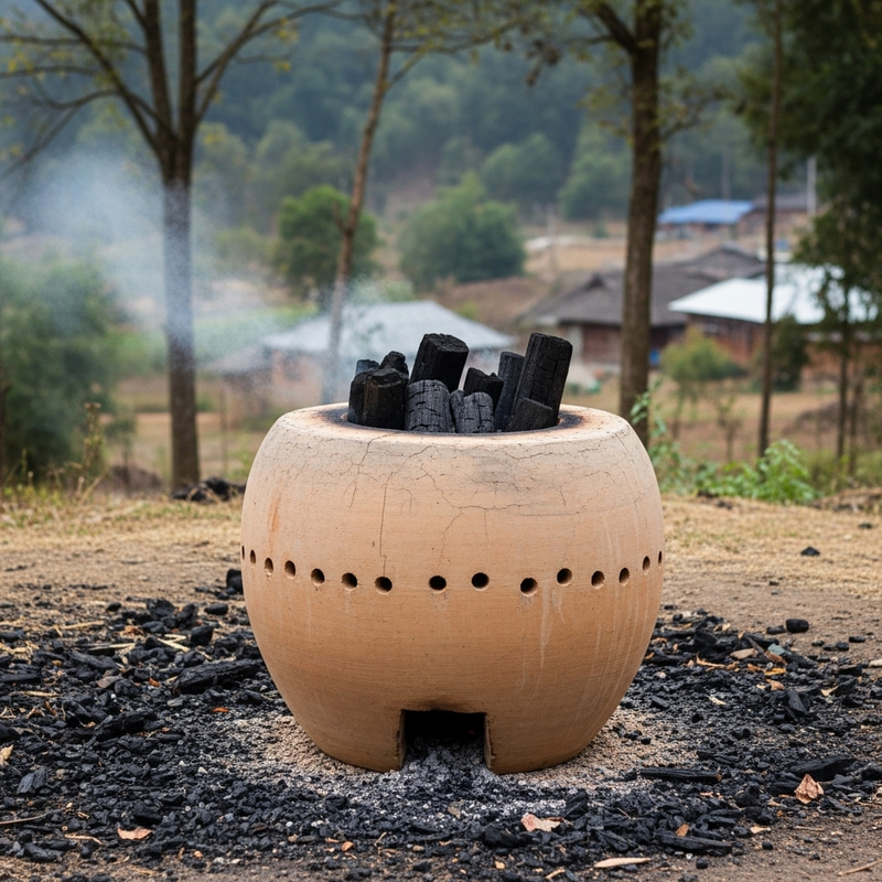 Traditional Charcoal Kiln - Handmade Charcoal Production Traditional Charcoal Kiln - Handmade Charcoal Production
