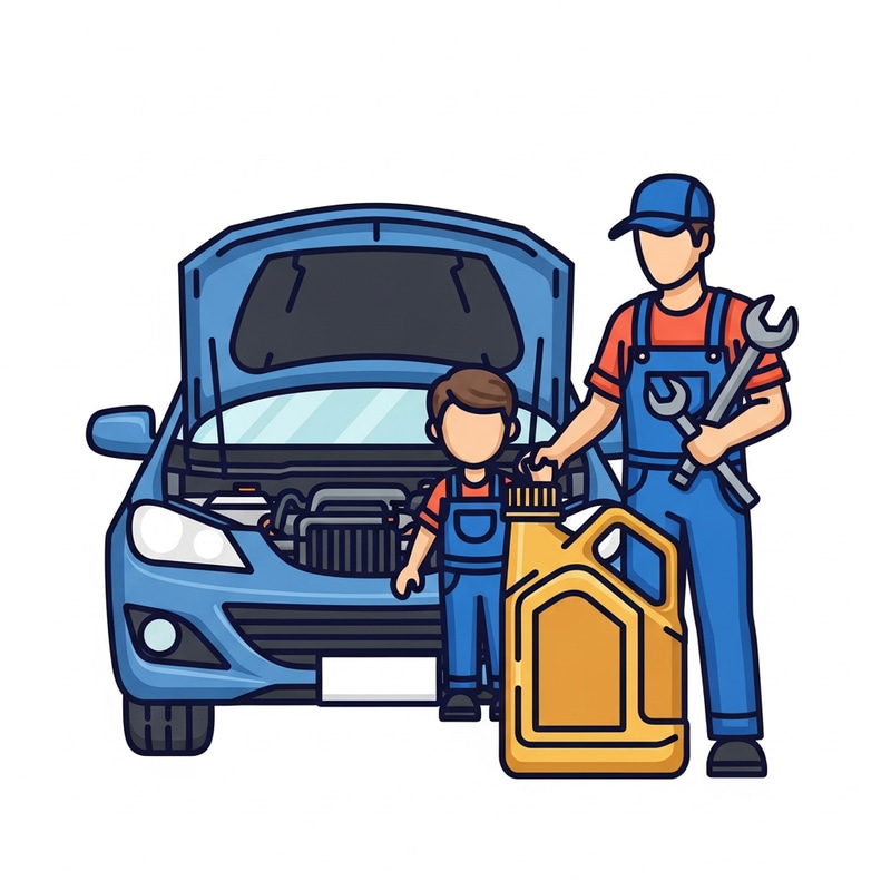 Oil Change Service Icon | Reliable Car Maintenance Symbol