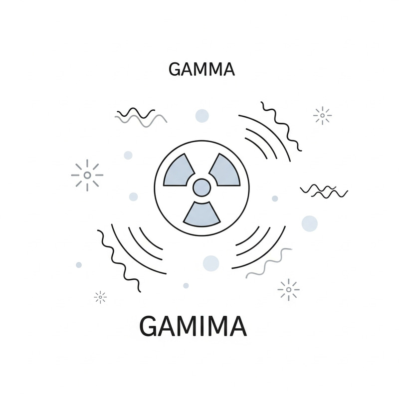 Gamma Radiation Illustration for Flip Book Gamma Radiation Illustration for Flip Book
