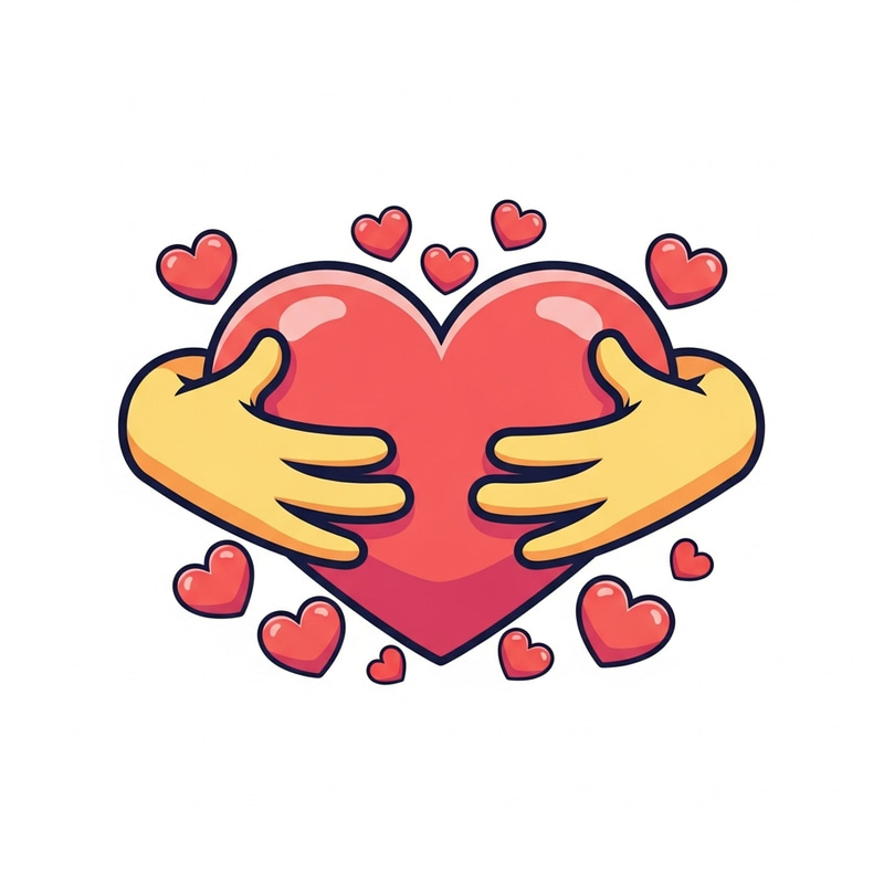 Unity and Love: Heart Logo with Hands Unity and Love: Heart Logo with Hands