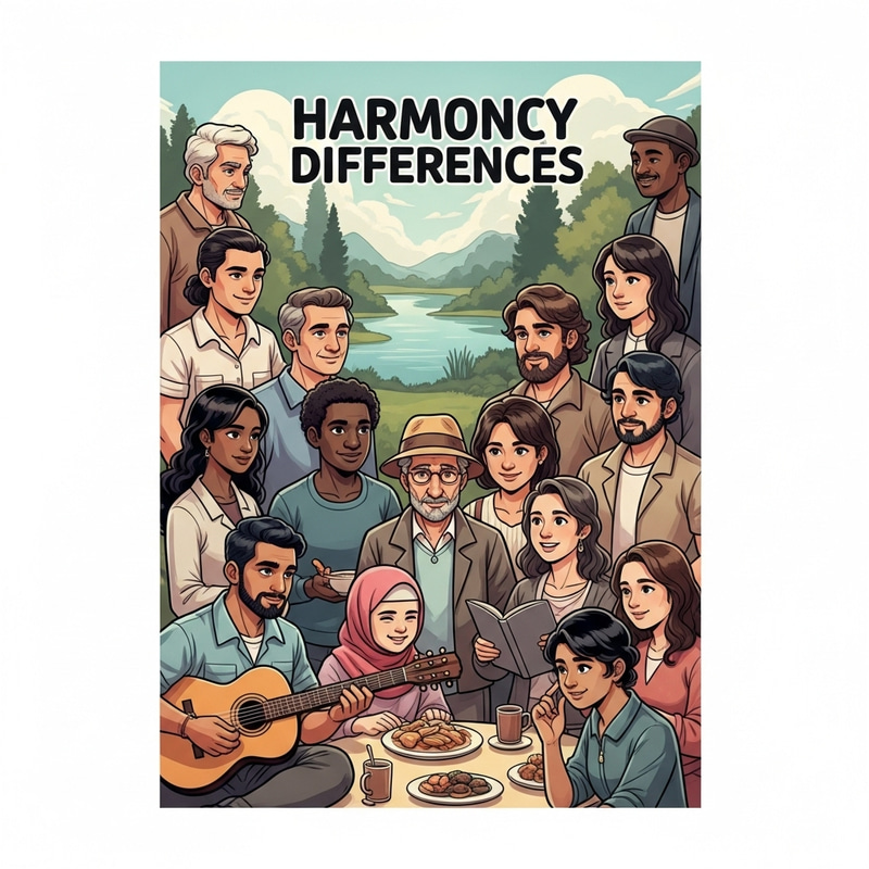 Harmony Amidst Differences: Captivating Digital Art Harmony Amidst Differences: Captivating Digital Art
